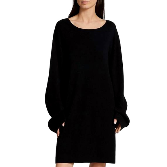 NEW Nili Lotan S Alisaie $1035 Wool CASHMERE Sweater  Dress Long Sleeve Black - Picture 1 of 12